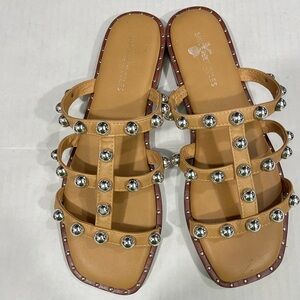 SINCERELY JULES STUDDED SLIDE SANDAL